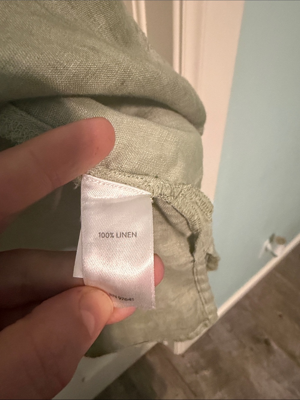 NWT J. Jill Love Linen 100% Linen Tunic in Soft Sage Green Light Willow Size XS - Picture 4 of 9